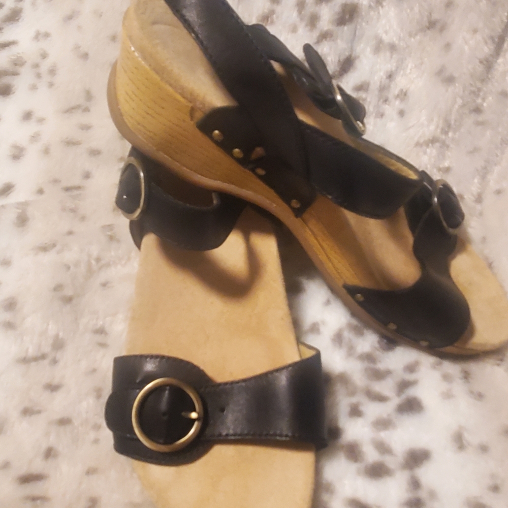 Dansko black sandals size 38